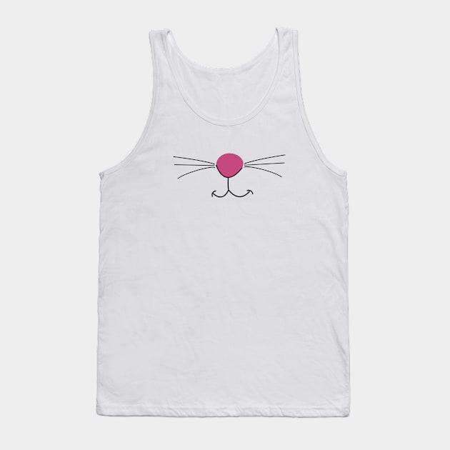 Cute cat face nose and whiskers symbol Tank Top by GULSENGUNEL